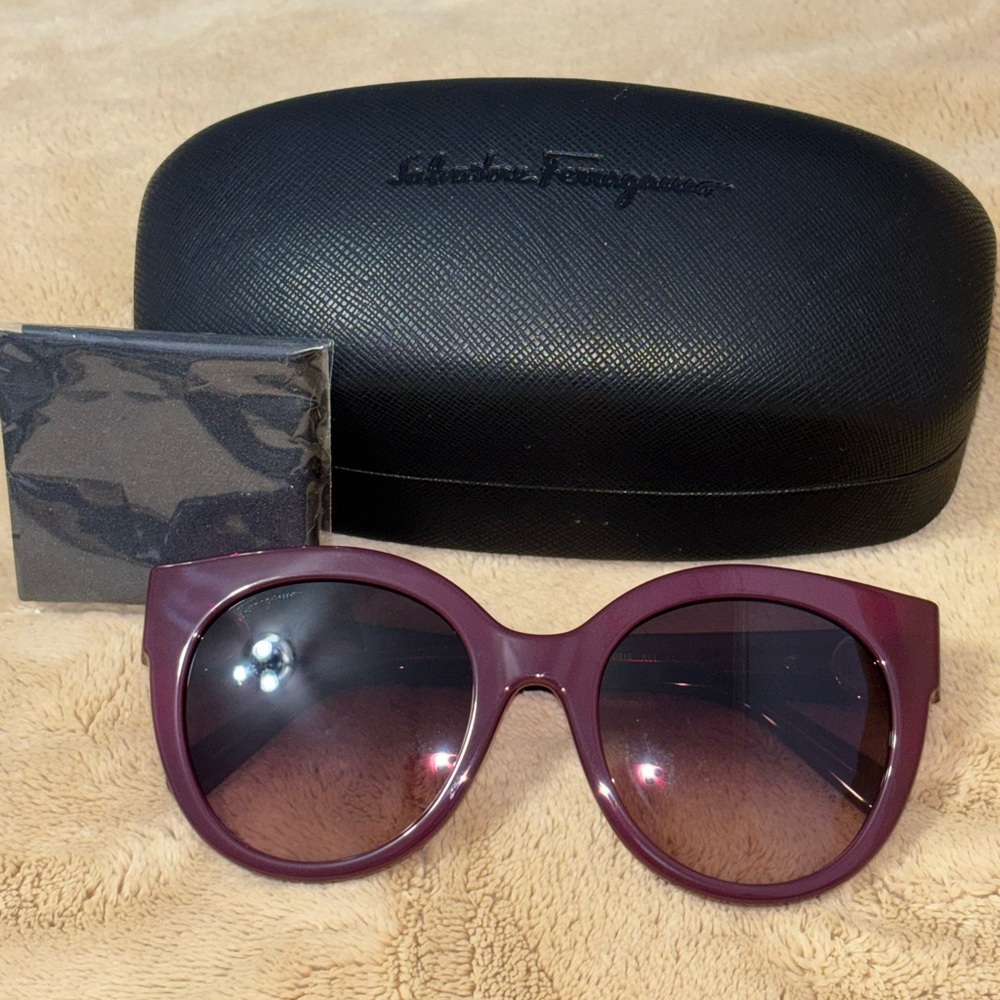 Salvatore Ferragamo Burgundy Sunglasses